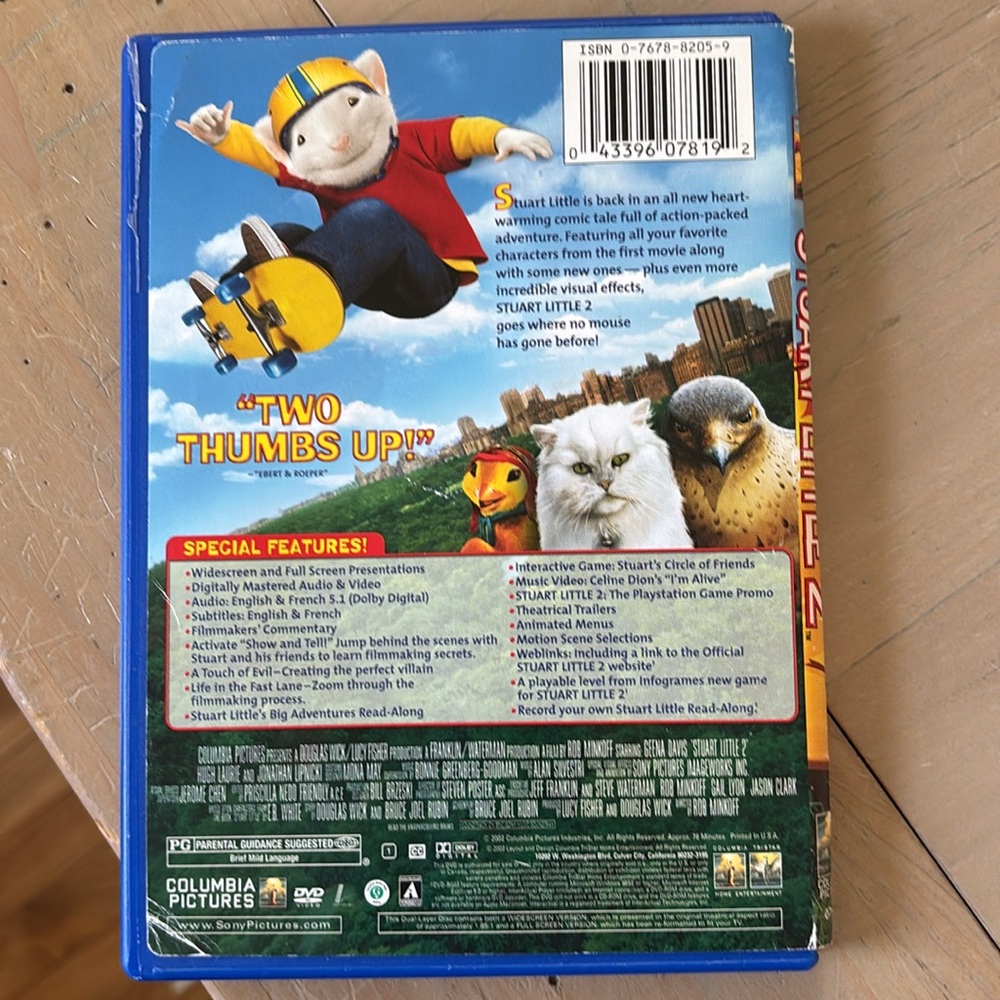 Stuart Little and Margalo plush set with Stuart Little 2 Special Edition DVD - Picture 13 of 16